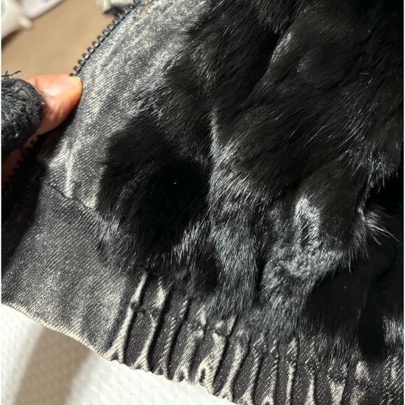 Greg Bell denim and rabbit Jacket - Picture 5 of 10